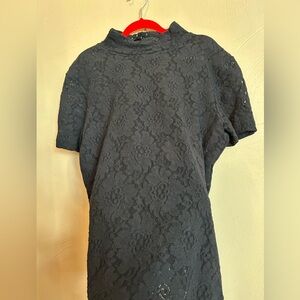 Elegant Black Lace Women's Top